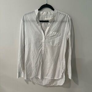 Treasure and bond raw hem 3/4 button up